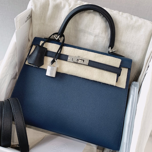 Hermès Kelly 25 Epsom Bleu De Prusse